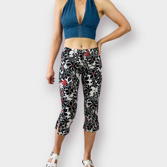 Y2K Star C.C.C. Floral Capri Pants‎ - Picture 2 of 5